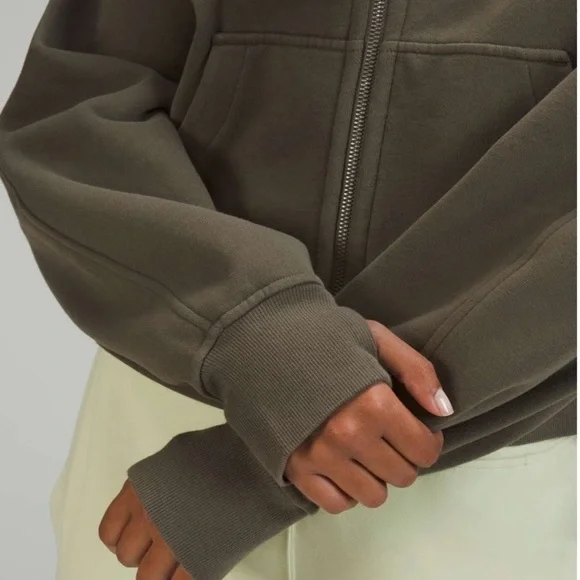Lululemon Scuba Oversized Full Zip Hoodie Size XS/S - Army Green - Picture 2 of 8